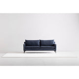 Paris Polyester Upholstered Blue Sofa Sofas & Loveseats LOOMLAN By Moe's Home