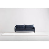 Paris Polyester Upholstered Blue Sofa Sofas & Loveseats LOOMLAN By Moe's Home