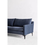 Paris Polyester Upholstered Blue Sofa Sofas & Loveseats LOOMLAN By Moe's Home