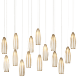 Parish 15-Light Rectangular Multi-Drop Pendant Pendants LOOMLAN By Currey & Co