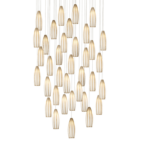 Parish 36-Light Round Multi-Drop Pendant Pendants LOOMLAN By Currey & Co