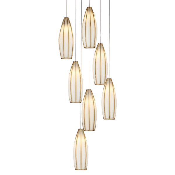 Parish 7-Light Round Multi-Drop Pendant Pendants LOOMLAN By Currey & Co