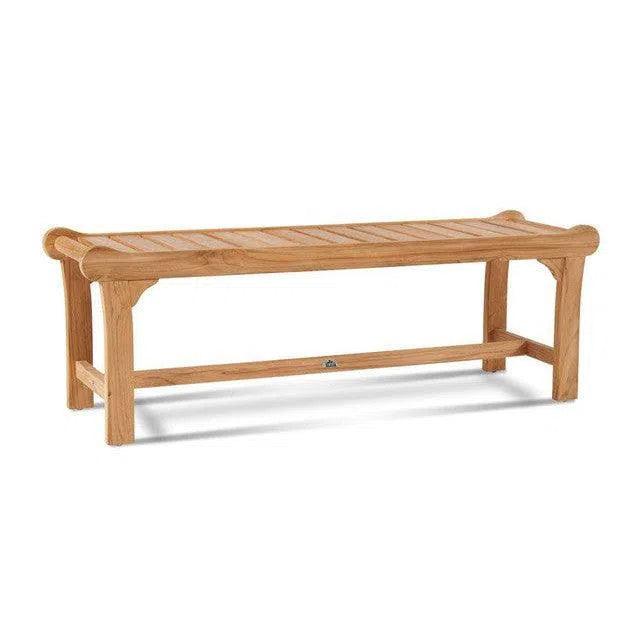 Park 2-Person Teak Outdoor Bench Outdoor Benches LOOMLAN By HiTeak