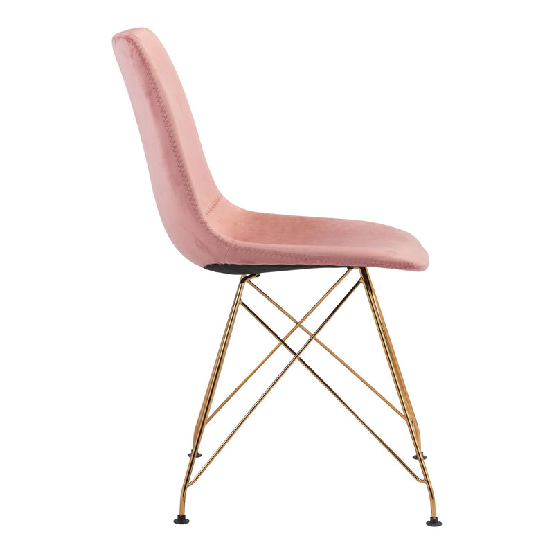 Parker Dining Chair (Set of 4) Pink Dining Chairs LOOMLAN By Zuo Modern