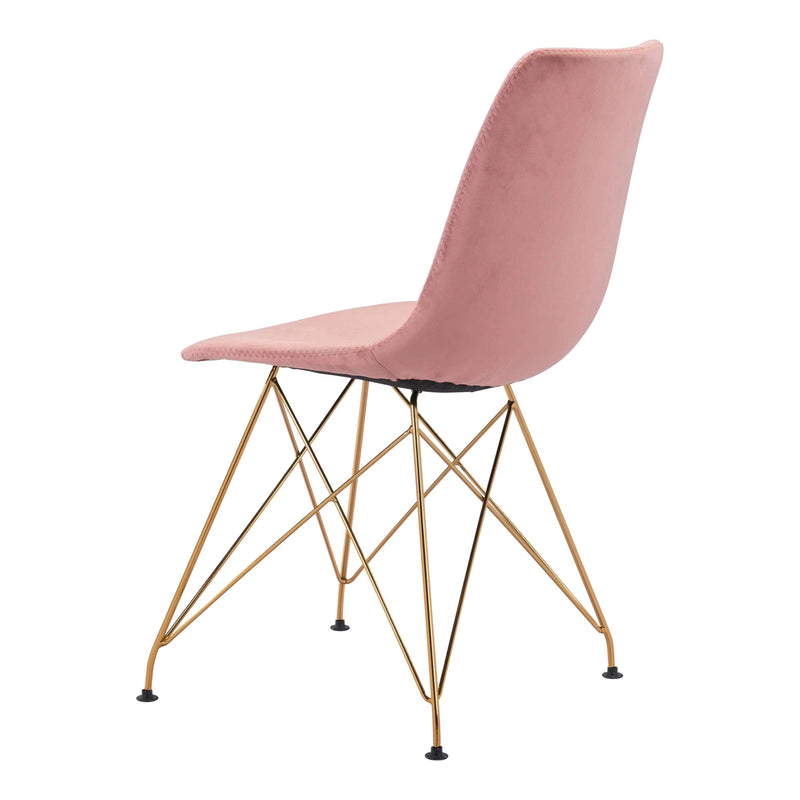 Parker Dining Chair (Set of 4) Pink Dining Chairs LOOMLAN By Zuo Modern