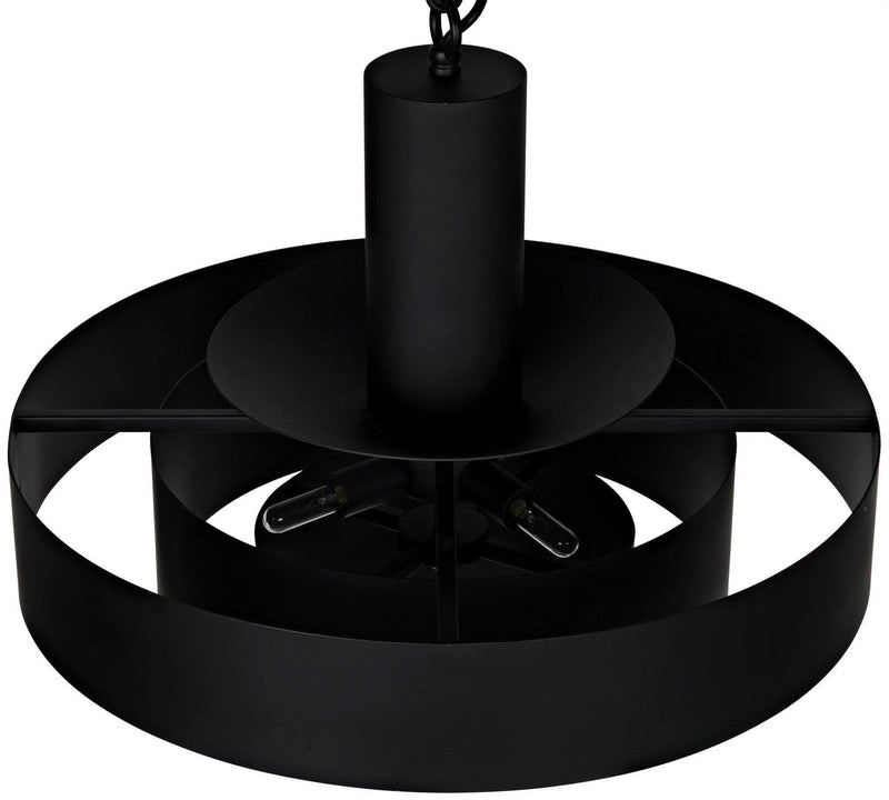 Parlor Black Steel Pendant Pendants LOOMLAN By Noir