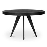 Parq Wood Black Round Dining Table Dining Tables LOOMLAN By Moe's Home