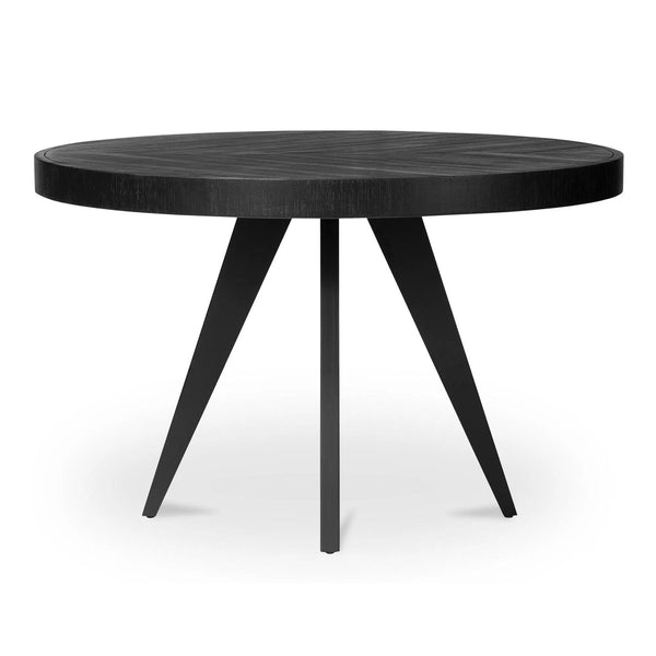 Parq Wood Black Round Dining Table Dining Tables LOOMLAN By Moe's Home