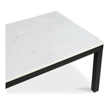 Parson Marble and Iron White Rectangular Coffee Table Coffee Tables LOOMLAN By Moe's Home