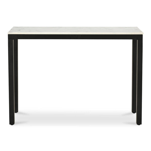 Parson Marble and Iron White Rectangular Console Table Console Tables LOOMLAN By Moe's Home