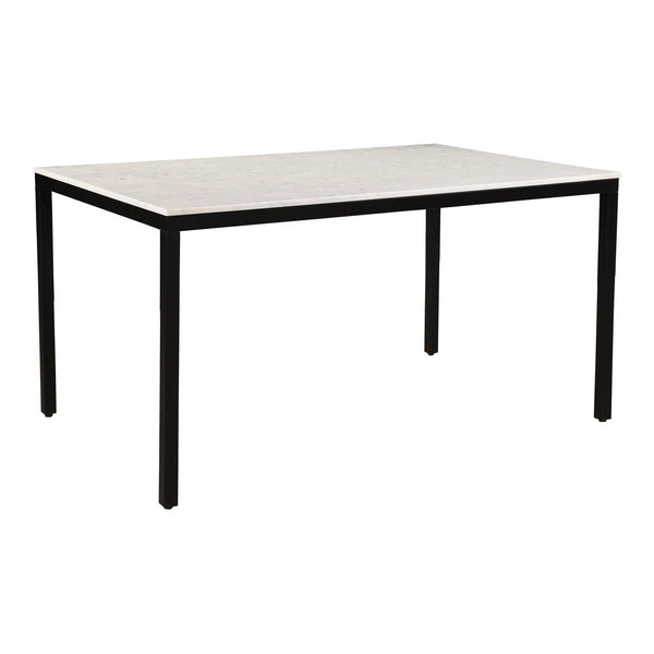 Parson Marble and Iron White Rectangular Dining Table Dining Tables LOOMLAN By Moe's Home