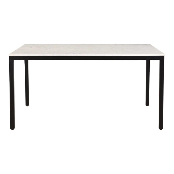 Parson Marble and Iron White Rectangular Dining Table Dining Tables LOOMLAN By Moe's Home