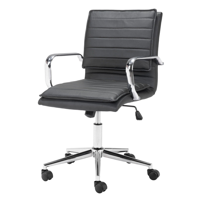 Partner Office Chair Black Office Chairs LOOMLAN By Zuo Modern