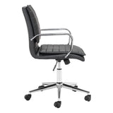 Partner Office Chair Black Office Chairs LOOMLAN By Zuo Modern