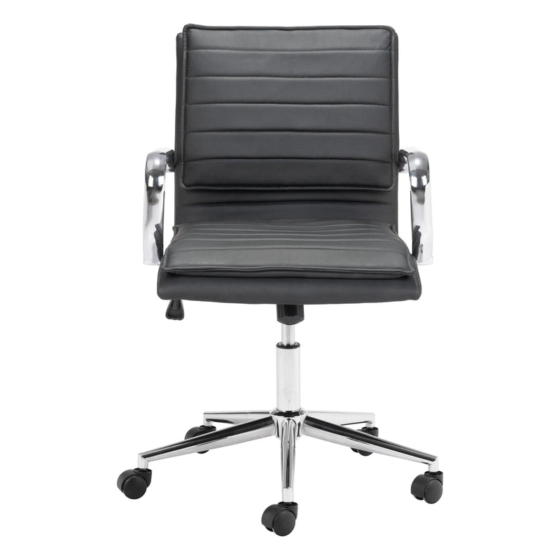 Partner Office Chair Black Office Chairs LOOMLAN By Zuo Modern