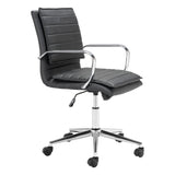 Partner Office Chair Black Office Chairs LOOMLAN By Zuo Modern