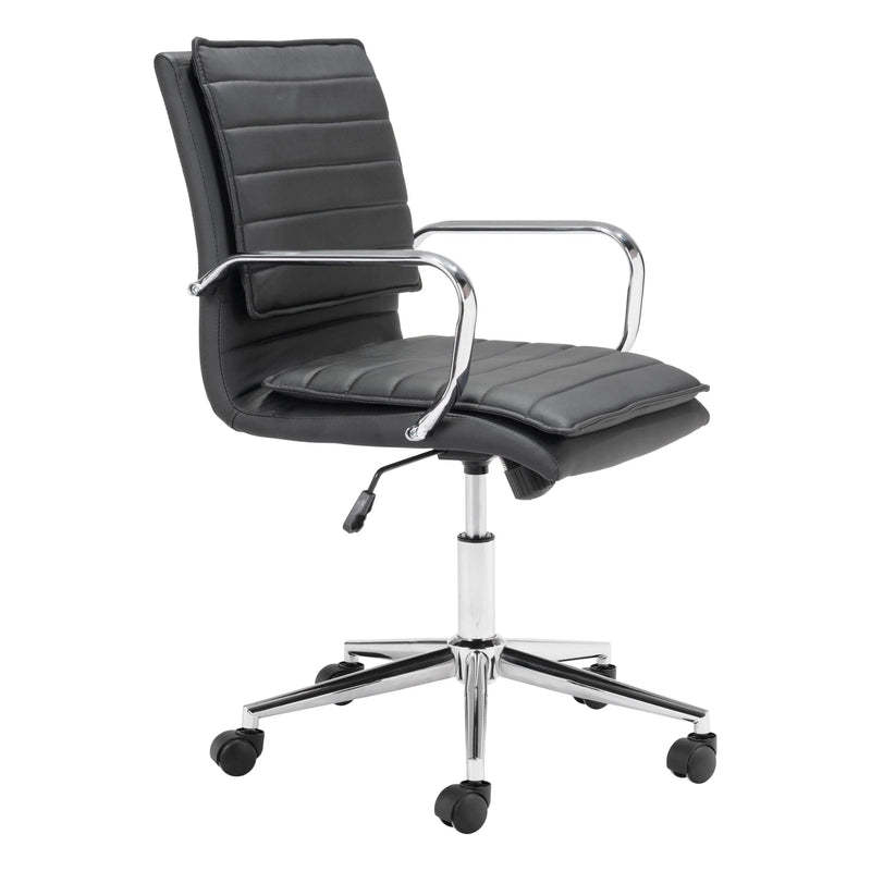 Partner Office Chair Black Office Chairs LOOMLAN By Zuo Modern