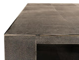 Partners Shagreen Leather Square Coffee Table Coffee Tables LOOMLAN By Sarreid