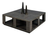 Partners Shagreen Leather Square Coffee Table Coffee Tables LOOMLAN By Sarreid