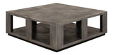 Partners Shagreen Leather Square Coffee Table Coffee Tables LOOMLAN By Sarreid