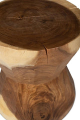 Patcharee Natural Solid Chamcha Wooden Side Table Side Tables LOOMLAN By Urbia