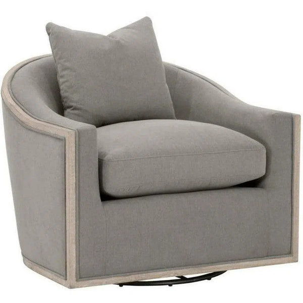 Paxton Gray Swivel Club Chair LiveSmart Peyton-Slate Natural Oak Club Chairs LOOMLAN By Essentials For Living