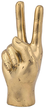 Peace Sign Antique Brass Sculpture Statues & Sculptures LOOMLAN By Noir