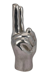 Peace Sign Silver Sculpture Statues & Sculptures LOOMLAN By Noir