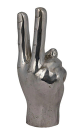 Peace Sign Silver Sculpture Statues & Sculptures LOOMLAN By Noir