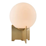 Pearl Table Lamp White & Brushed Brass Table Lamps LOOMLAN By Zuo Modern