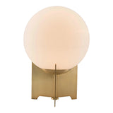 Pearl Table Lamp White & Brushed Brass Table Lamps LOOMLAN By Zuo Modern