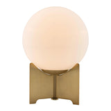 Pearl Table Lamp White & Brushed Brass Table Lamps LOOMLAN By Zuo Modern