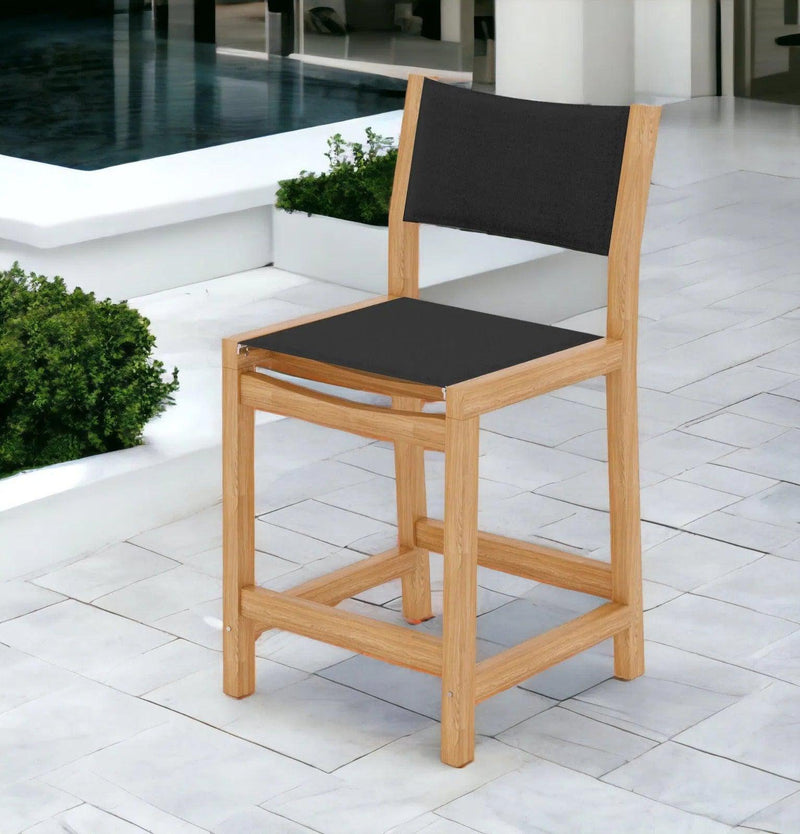 Pearl Teak Outdoor Counter Height Stool Outdoor Counter Stools LOOMLAN By HiTeak