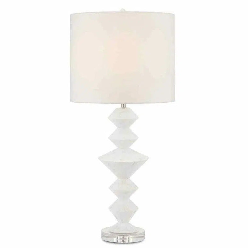 Pearl White Sheba Table Lamp Table Lamps LOOMLAN By Currey & Co