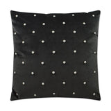 Pearlesque Charcoal Black Throw Pillow With Insert Throw Pillows LOOMLAN By D.V. Kap