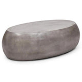 Pebble Fiber Reinforced Concrete Oval Coffee Table Outdoor Coffee Tables LOOMLAN By Urbia