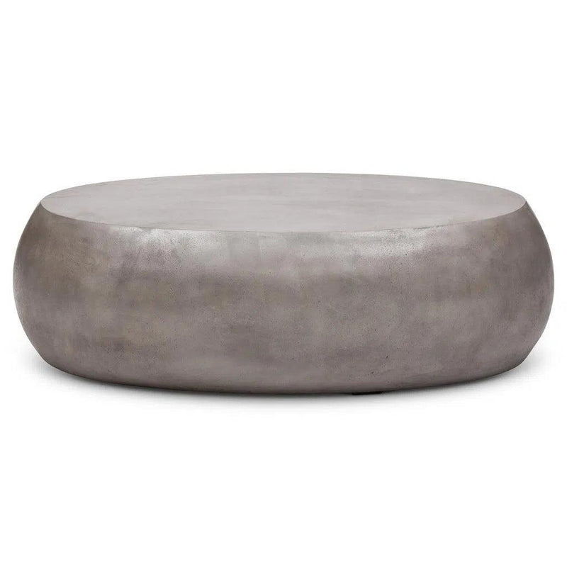 Pebble Fiber Reinforced Concrete Oval Coffee Table Outdoor Coffee Tables LOOMLAN By Urbia