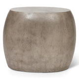 Pebble Fiber Reinforced Concrete Oval End Table Outdoor Side Tables LOOMLAN By Urbia