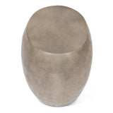 Pebble Fiber Reinforced Concrete Oval End Table Outdoor Side Tables LOOMLAN By Urbia