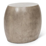 Pebble Fiber Reinforced Concrete Oval End Table Outdoor Side Tables LOOMLAN By Urbia