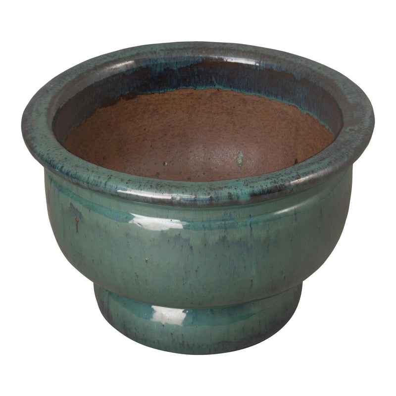 Pedestal Bowl Ceramic Planter Outdoor Planters LOOMLAN By Emissary