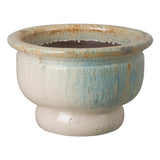 Pedestal Bowl Handcrafted Ceramic Planter Outdoor Planters LOOMLAN By Emissary