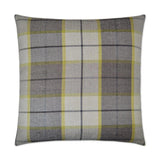 Penn Plaid Citrus Black Throw Pillow With Insert Throw Pillows LOOMLAN By D.V. Kap