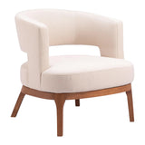 Penryn Beige Accent Chair With Arm Club Chairs LOOMLAN By Zuo Modern