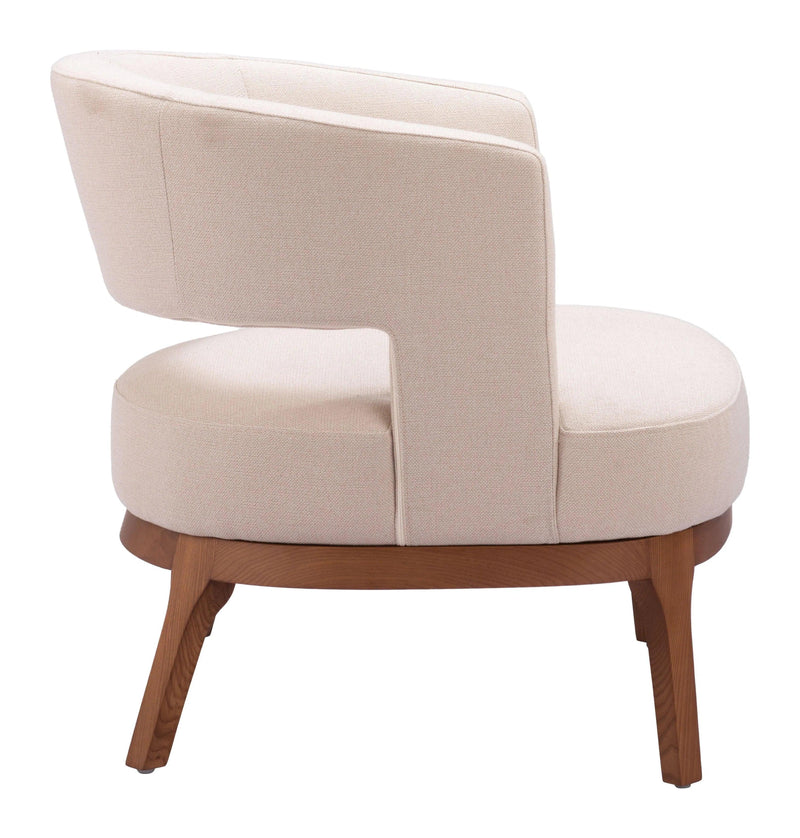 Penryn Beige Accent Chair With Arm Club Chairs LOOMLAN By Zuo Modern