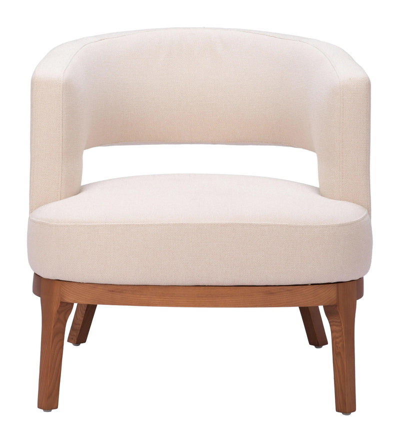 Penryn Beige Accent Chair With Arm Club Chairs LOOMLAN By Zuo Modern