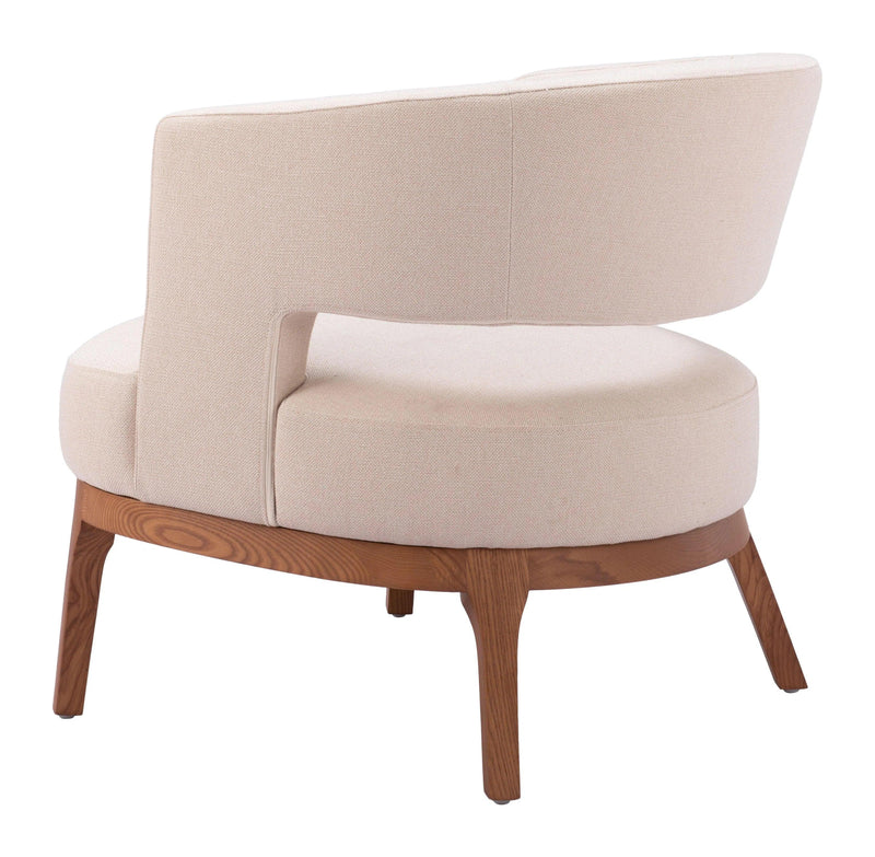 Penryn Beige Accent Chair With Arm Club Chairs LOOMLAN By Zuo Modern