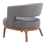 Penryn Wood Slate Gray Accent Arm Chair Accent Chairs LOOMLAN By Zuo Modern