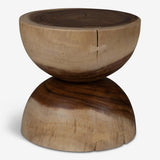 Pensri Natural Solid Chamcha Wooden Side Table Side Tables LOOMLAN By Urbia