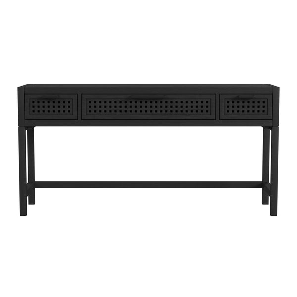 Pentak Solid Mango Black Rectangular Console Table Console Tables LOOMLAN By Bassett Mirror